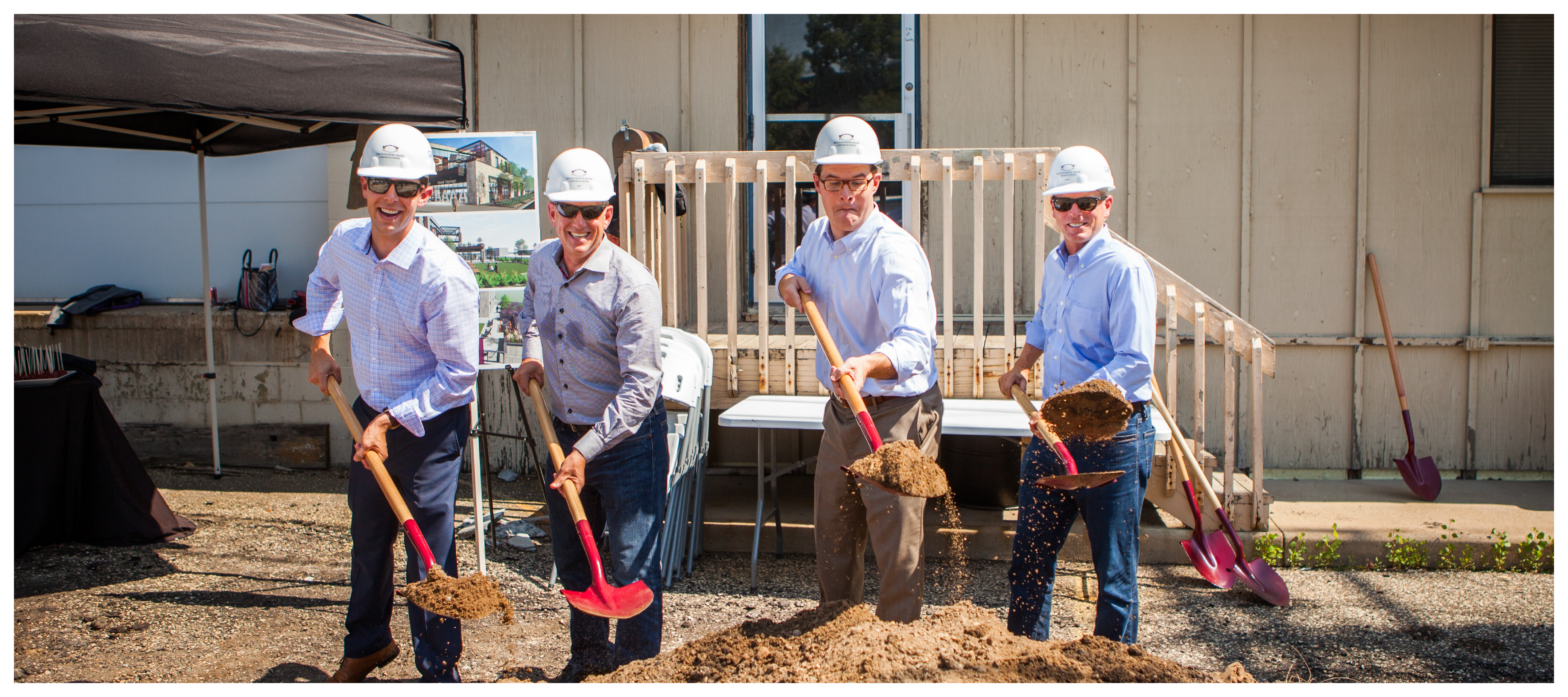 Photo of Leadership members at Prestige Trust Capital Corporate Center groundbreaking.